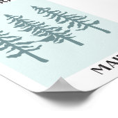 Pflanze Maine Grüne Kiefernwälder Poster (Ecke)