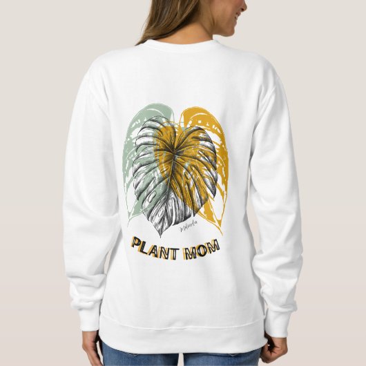 Pflanze Mama" Ästhetischer Muttertag Sweatshirt (Rückseite)