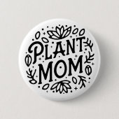 Pflanze Mama boho celestistische Ästhetik Button (Vorderseite)