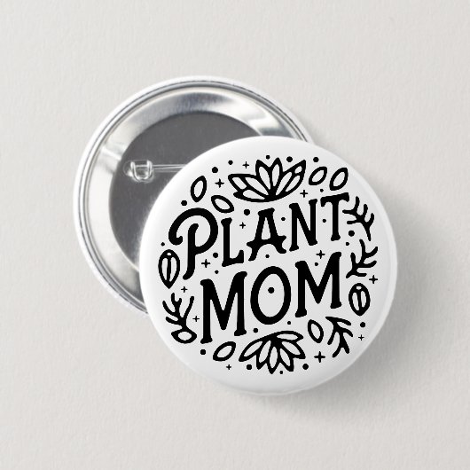 Pflanze Mama boho celestistische Ästhetik Button (Vorne & Hinten)