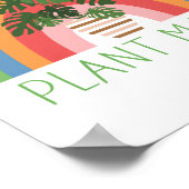 Pflanze Mama Boho Rainbow Garden Monstera Blätter Poster (Ecke)