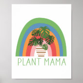 Pflanze Mama Boho Rainbow Garden Monstera Blätter Poster (Vorne)