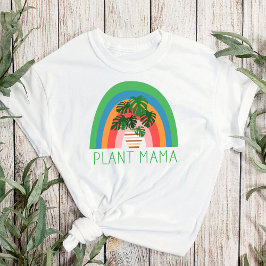 Pflanze Mama Boho Rainbow Garden Monstera Blätter T-Shirt
