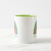 Pflanze Mama Boho Rainbow Garden Monstera Blätter Zweifarbige Tasse (Mittel)