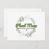 Pflanze Mama Botanischer Dank Postkarte (Vorne/Hinten)