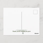 Pflanze Mama Botanischer Dank Postkarte (Rückseite)