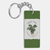 Pflanze Mama der Königin aller Grünen Schlüsselanhänger (Vorderseite links)