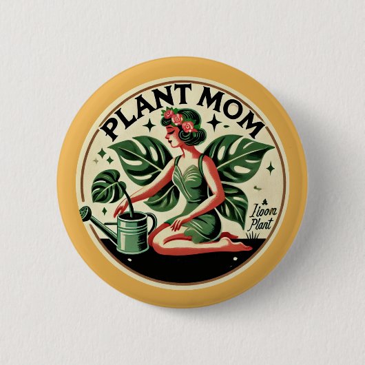 Pflanze Mama Fairy Monstera Pflanze Button (Vorderseite)