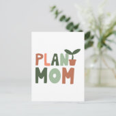 Pflanze Mama Feiertagspostkarte (Stehend Vorderseite)