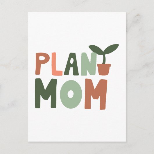 Pflanze Mama Feiertagspostkarte (Vorderseite)