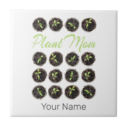 Pflanze Mama Garden Blume Hobby Gardener oder Flor Fliese (Vorderseite)