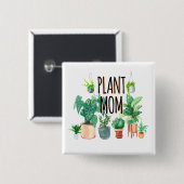 Pflanze Mama - Gartenbau, Planergeschenk für Mama Button (Vorne & Hinten)
