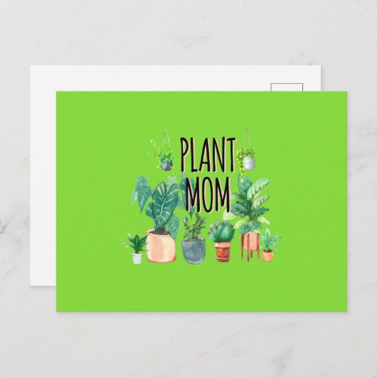 Pflanze Mama - Gartenbau, Planergeschenk für Mama Postkarte (Vorne/Hinten)