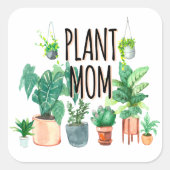 Pflanze Mama - Gartenbau, Planergeschenk für Mama Quadratischer Aufkleber (Vorderseite)