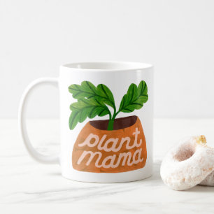 Pflanze Mama - Geschenk für Illustrierte gepunktet Kaffeetasse