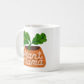 Pflanze Mama - Geschenk für Illustrierte gepunktet Kaffeetasse (Vorderseite Links)