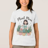 Pflanze Mama Kinder Tri-Blend Shirt (Vorderseite)