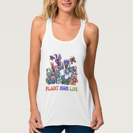 Pflanze Mama Life Green Thumb Funny Garden Vibes Tank Top (Vorderseite)