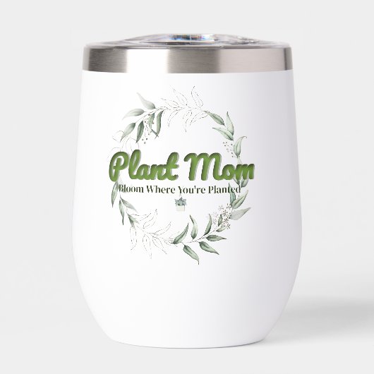 Pflanze Mama Minimaler botanischer Tumbler (Vorderseite)