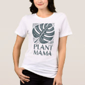 Pflanze Mama Monstera Leaf Nature Lover Tri-Blend Shirt (Vorderseite)