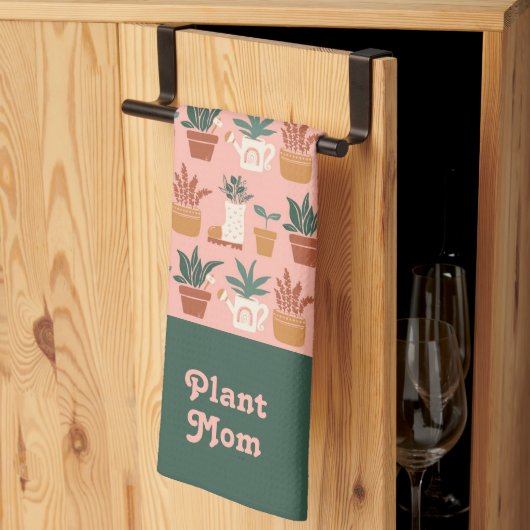 Pflanze Mama Niedlich Gartengeschenk Geschirrtuch (Drittel gefaltet)