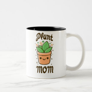 Pflanze Mama Niedlich Mütter Tag Mütter Leben Zweifarbige Tasse