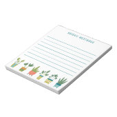 Pflanze Mama Pflanze Personalisiert Name Notizblock (Rotiert)