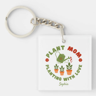 Pflanze Mama Pflanzung mit Liebe Personalisiert Schlüsselanhänger