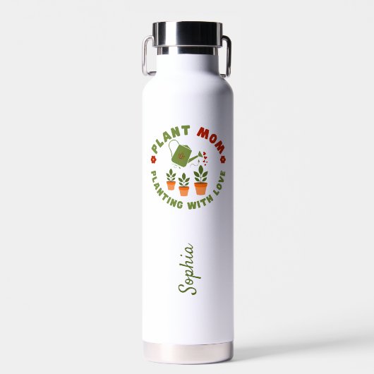 Pflanze Mama Pflanzung mit Liebe Personalisiert Trinkflasche (Vorne)