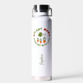 Pflanze Mama Pflanzung mit Liebe Personalisiert Trinkflasche (Rückseite)