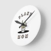 Pflanze Mama Runde Wanduhr (Winkel)