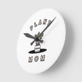 Pflanze Mama Runde Wanduhr (Winkel)