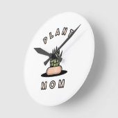 Pflanze Mama Runde Wanduhr (Winkel)
