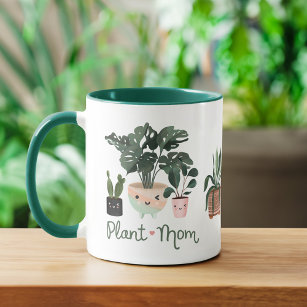 Pflanze Mama Spaß & Niedliche Aquarelltöne Pflanze Kaffeetasse