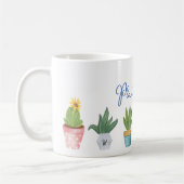 Pflanze Mama Spaß und Niedliche Pflanze Monogramm Kaffeetasse (Links)