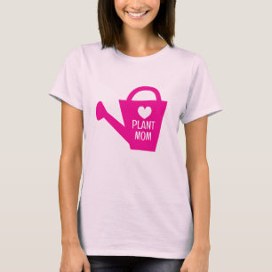 Pflanze Mama T - Shirt mit niedlichem rosa Krug