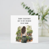 Pflanze Mama Valentinstag Feiertagskarte (Stehend Vorderseite)
