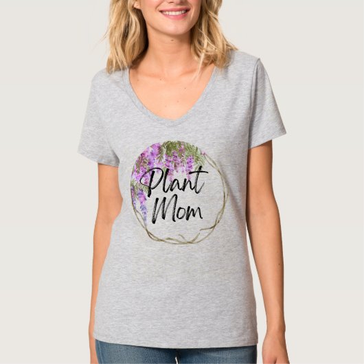 Pflanze Mama Wisteria Kronrahmen T-Shirt (Vorderseite)
