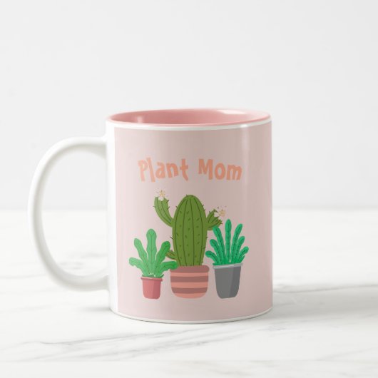 Pflanze Mama Zweifarbige Tasse (Links)