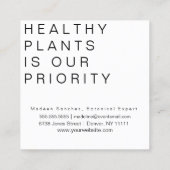 Pflanze Maranta Gebet Calathea Illustration Quadratische Visitenkarte (Rückseite)