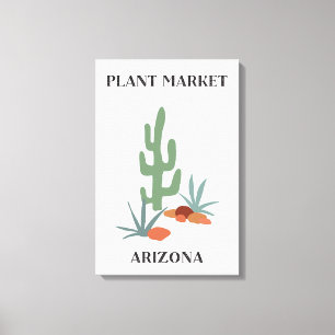 Pflanze Markt Arizona Grüne Wüste Saguaro Kaktus Leinwanddruck