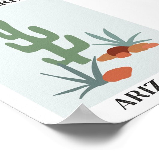 Pflanze Markt Arizona Grüne Wüste Saguaro Kaktus Poster (Ecke)