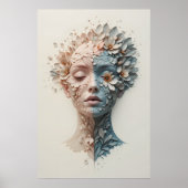 Pflanze-Mensch Fusionspaket Abstrakte Mauer Kunst Poster (Vorne)