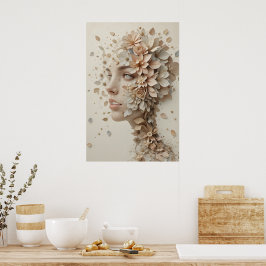 Pflanze-Mensch Fusionspaket Abstrakte Mauer Kunst Poster