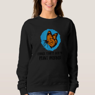 Pflanze Milkweed Monarch Butterfly Schmetterlinge Sweatshirt