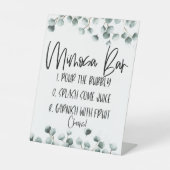 Pflanze Mimosa Bar Sockelschild (Vorderseite)