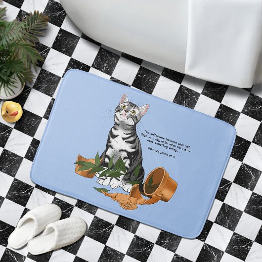 Pflanze Mischief Cat Badematte