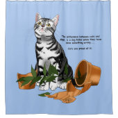 Pflanze Mischief Cat Duschvorhang (Vorderseite)