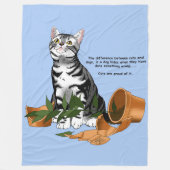 Pflanze Mischief Cat Fleecedecke (Vorderseite)