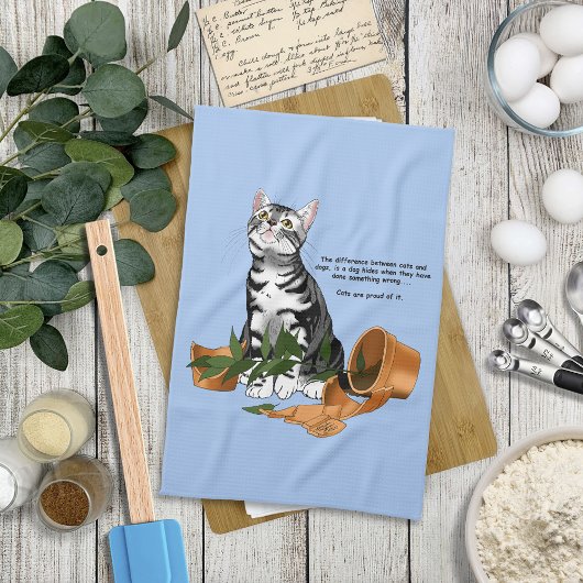 Pflanze Mischief Cat Geschirrtuch